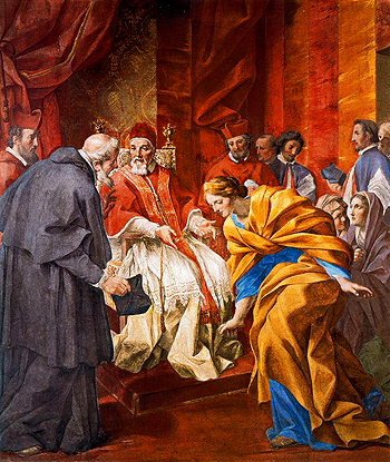 Встреча графини Матильды и Ансельма Кентерберийского (1637-1642, Рим, Ватикан, Галерея Романелли)